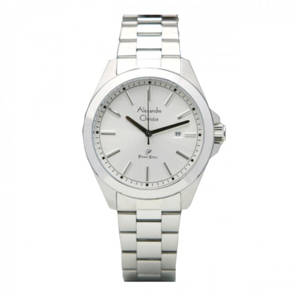 Alexandre Christie AC 1015 Silver White Steel Man MDBSSSL